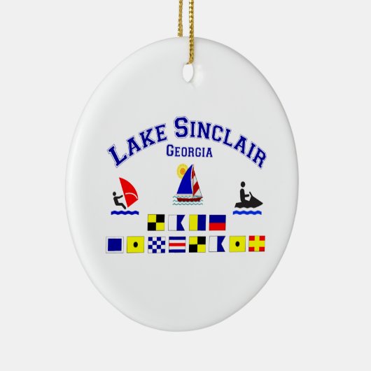 Signaalvlaggen van het meer Sinclair GA Keramisch Ornament (Rechts)