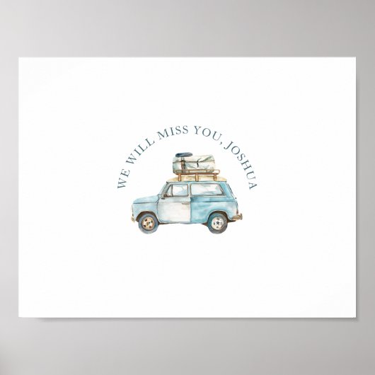 Signable Schrijven op Afscheidsfeest Printable Poster (Voorkant)