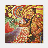 Signac: Portret van Felix Feneon Magneet (Voorkant)