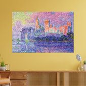Signac's Le Château des Papes Canvas Afdruk (Insitu (Woonkamer))