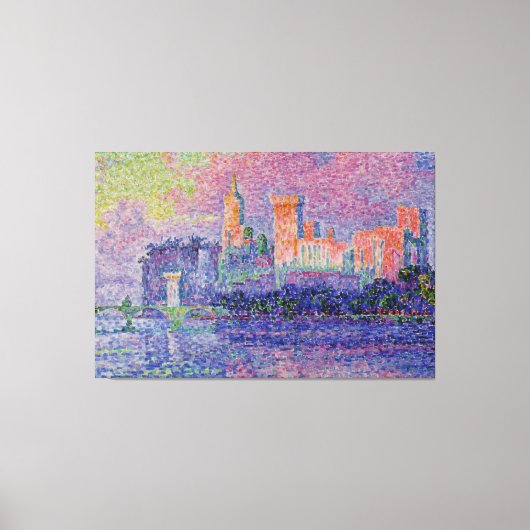 Signac's Le Château des Papes Canvas Afdruk (Voorkant)