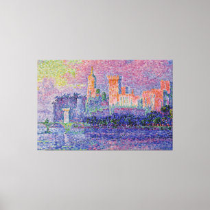 Signac's Le Château des Papes Canvas Afdruk