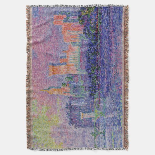 Signac's Le Château des Papes Deken (Voorkant Verticaal)