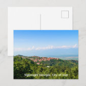 Signagi Sighnaghi Georgia, Stad van de liefde Briefkaart (Voorkant / Achterkant)
