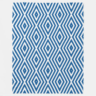Signal Blue Moods Diamond Chevrons Fleece Deken