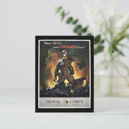 Signal Corps Briefkaart (Staand voorkant)