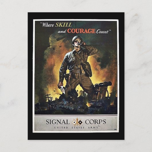 Signal Corps Briefkaart (Voorkant)