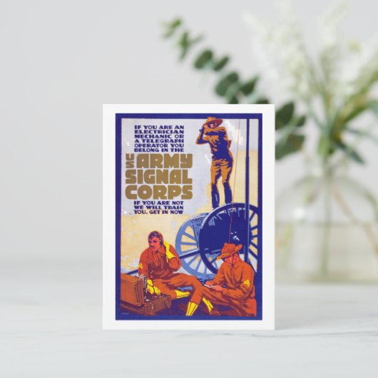 Signal Corps Briefkaart (Staand voorkant)