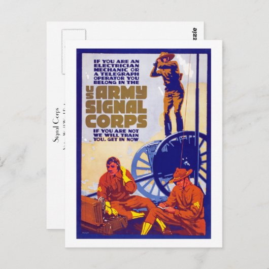 Signal Corps Briefkaart (Voorkant / Achterkant)