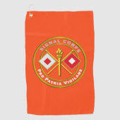 Signal Corps Golfhanddoek (Voorkant)