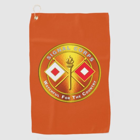 Signal Corps Golfhanddoek (Voorkant)