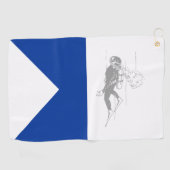 Signal flag Alpha Golfhanddoek (Horizontaal)