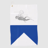 Signal flag Alpha Golfhanddoek (Voorkant)
