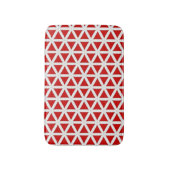 Signal Flux – Red & White Modern Design Badmat (Voorkant Verticaal)