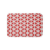 Signal Flux – Red & White Modern Design Badmat (Voorkant)