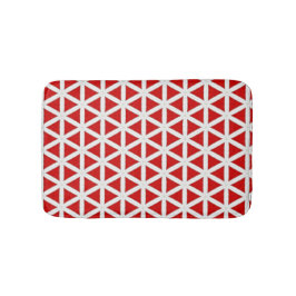 Signal Flux – Red & White Modern Design Badmat