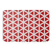 Signal Flux – Red & White Modern Design Badmat (Voorkant)