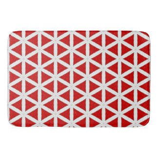 Signal Flux – Red & White Modern Design Badmat
