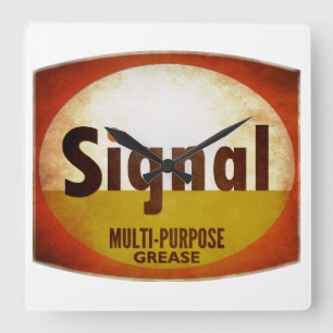 Signal Multi-Purpose Grease vintage reclame klok