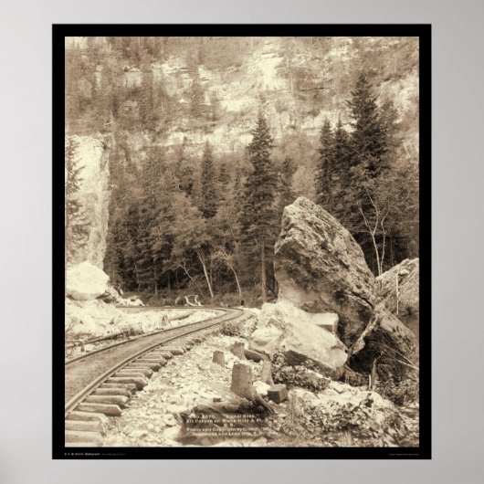 Signal Rock Elk Canyon Black Hills SD 1890 Poster (Voorkant)