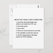 Signaleert u een nieuwe computer 2 nodig hebt briefkaart (Voorkant / Achterkant)