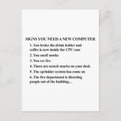 Signaleert u een nieuwe computer 2 nodig hebt briefkaart (Voorkant)