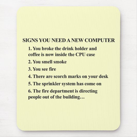 Signaleert u een nieuwe computer 2 nodig hebt muismat (Voorkant)