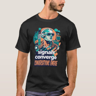 Signalen convergeren, Telecommunicatie T-shirt