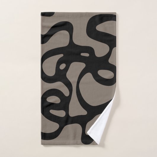Signalen op afstand: Abstract zwart & grijs Bad Handdoek (Handdoek)