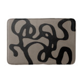 Signalen op afstand: Abstract zwart & grijs Badmat (Voorkant)