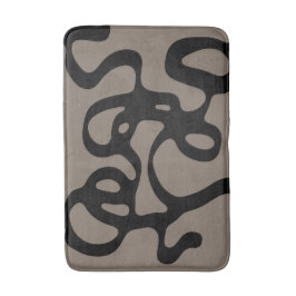 Signalen op afstand: Abstract zwart & grijs Badmat