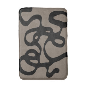 Signalen op afstand: Abstract zwart & grijs Badmat
