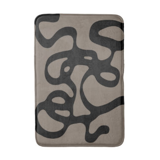 Signalen op afstand: Abstract zwart & grijs Badmat