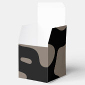 Signalen op afstand: Abstract zwart & grijs Bedankdoosjes (Geopend)