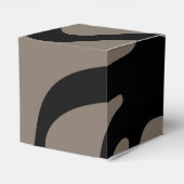 Signalen op afstand: Abstract zwart & grijs Bedankdoosjes (Achterkant)