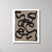 Signalen op afstand: Abstract zwart & grijs Canvas Afdruk (Voorkant)