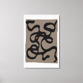 Signalen op afstand: Abstract zwart & grijs Canvas Afdruk (Voorkant)