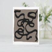 Signalen op afstand: Abstract zwart & grijs Kaart (Staand voorkant)