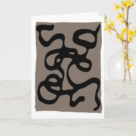 Signalen op afstand: Abstract zwart & grijs Kaart (Gele Bloem)