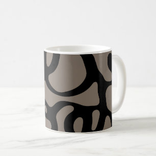 Signalen op afstand: Abstract zwart & grijs Koffiemok