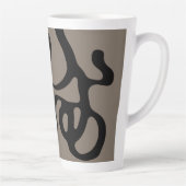 Signalen op afstand: Abstract zwart & grijs Latte Mok (Rechts)