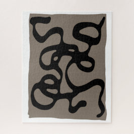 Signalen op afstand: Abstract zwart & grijs Legpuzzel