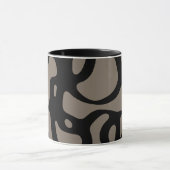 Signalen op afstand: Abstract zwart & grijs Mok (Midden)