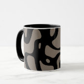 Signalen op afstand: Abstract zwart & grijs Mok (Voorkant links)