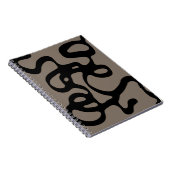 Signalen op afstand: Abstract zwart & grijs Notitieboek (Rechterzijde)