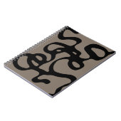 Signalen op afstand: Abstract zwart & grijs Notitieboek (Linkerzijde)