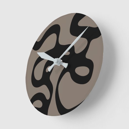Signalen op afstand: Abstract zwart & grijs Ronde Klok (Hoek)