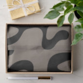 Signalen op afstand: Abstract zwart & grijs Tissuepapier (Geschenk)