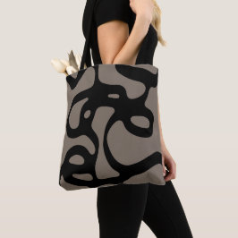 Signalen op afstand: Abstract zwart & grijs Tote Bag