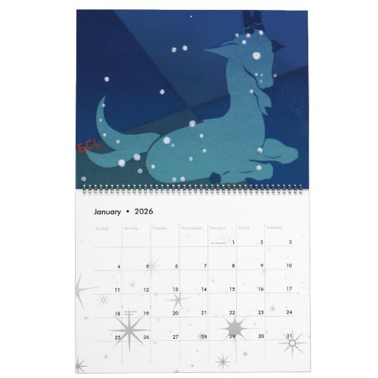 signalen van Zodiac Celestial Constellations Kalender (Jan 2026)